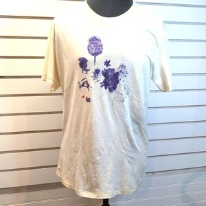 Paul Smith Crew Neck Graphic T-Shirt Wildflowers with embroidered arrows Size XL